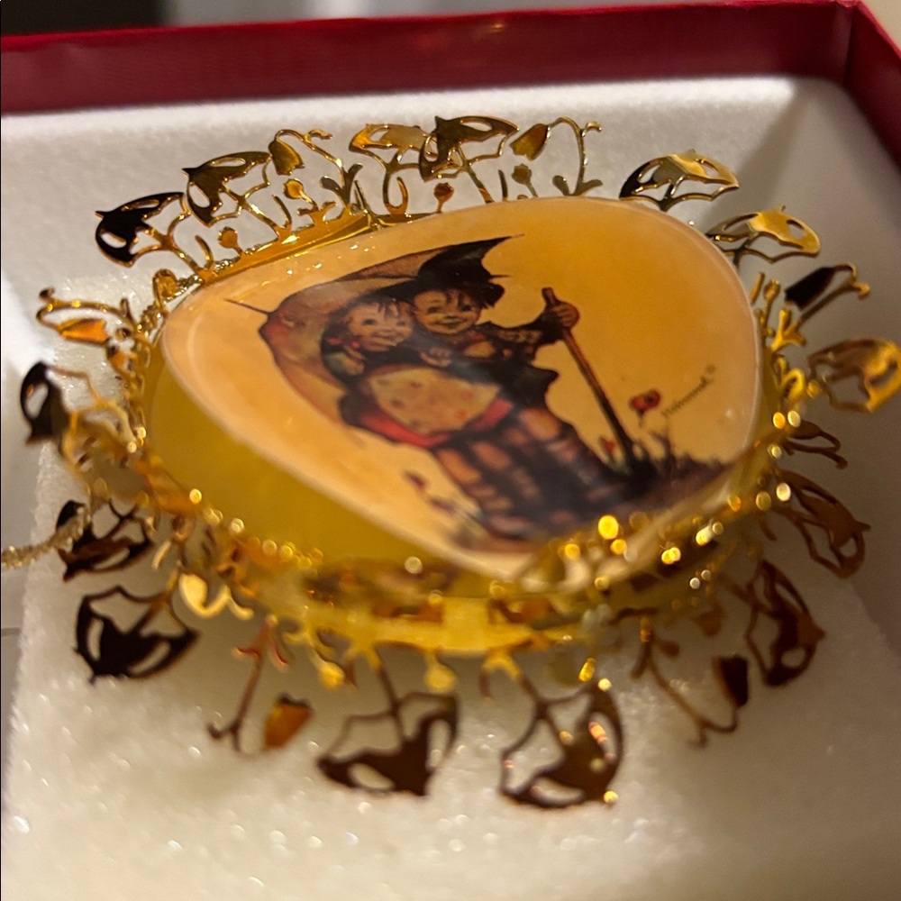 Complete Hummel Gold Christmas Ornament Collection Vintage Danbury Mint - Picture 14 of 15